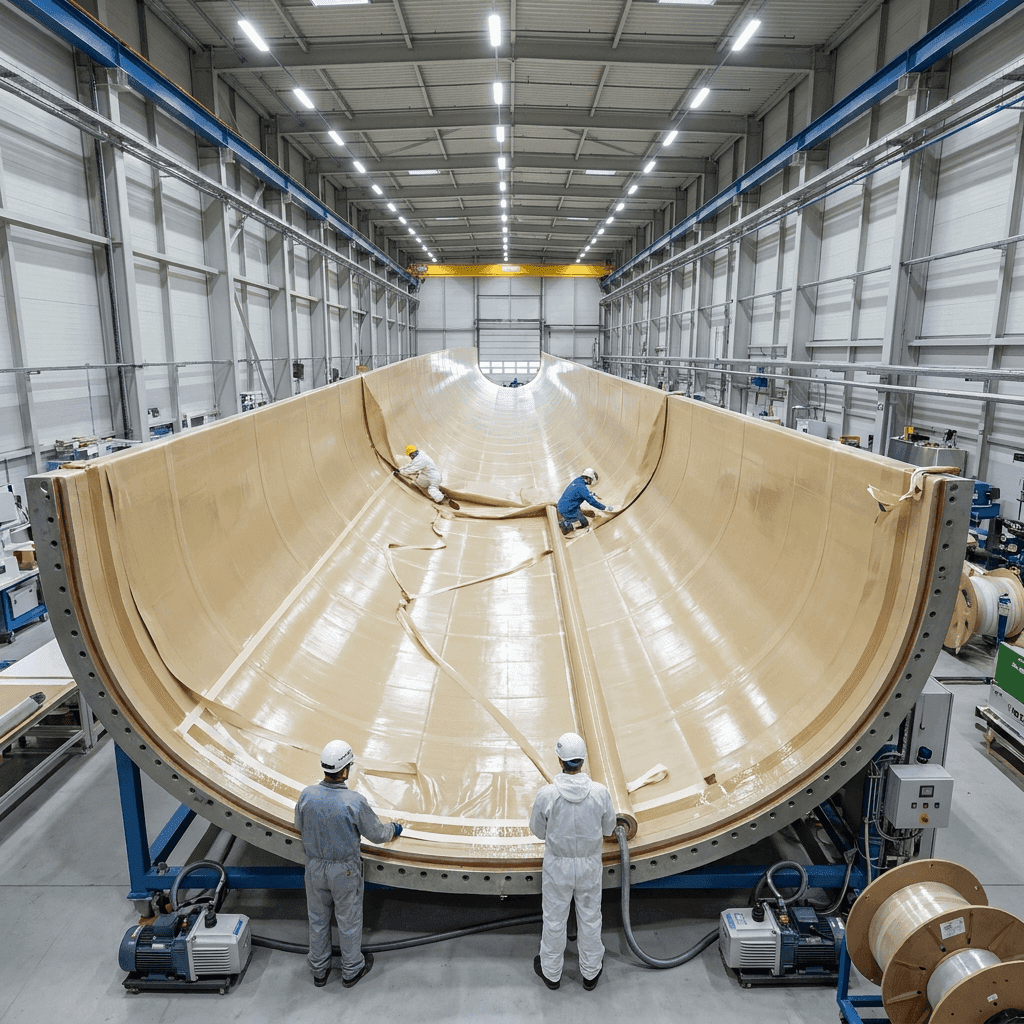Produkcja łopat turbin wiatrowych z ochronną warstwą PTFE